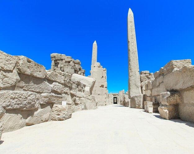 Ancient ruins of Karnak temple in Egypt