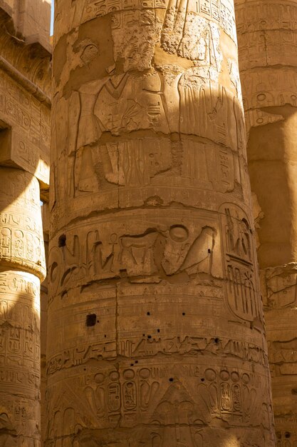 Ancient ruins of the Karnak Temple in Luxor Thebes Egypt The largest temple complex of antiquity