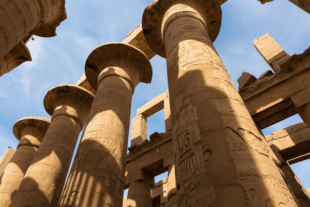 Ancient ruins of the Karnak Temple in Luxor Thebes Egypt The largest temple complex of antiquity