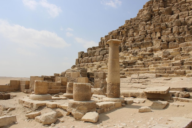 Ancient ruins near the pyramids of Giza. Egypt.