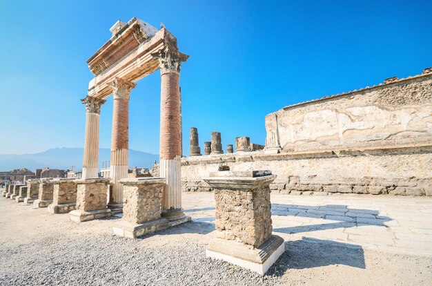 Antiche rovine di pompei, italia