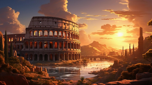 the ancient ruins of Rome