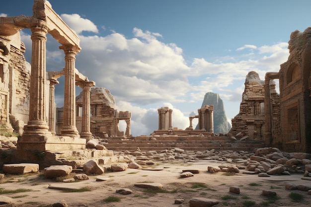 Ancient ruins transformed into a 5G archaeological 00021 00