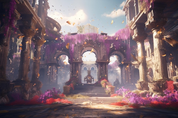 Ancient ruins transformed into a vibrant Carnival 00000 01