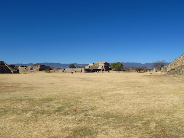 Ancient ruins of Zapotec Monte Alban Mexico