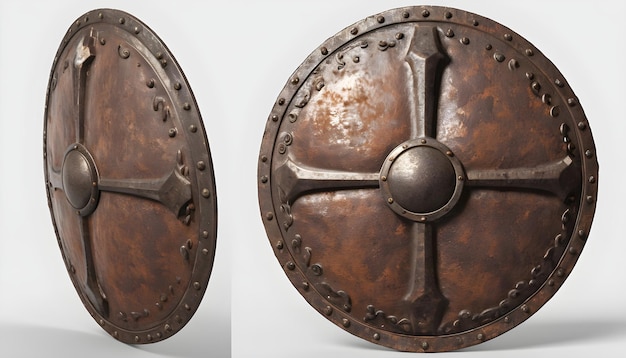 Ancient rusty shield