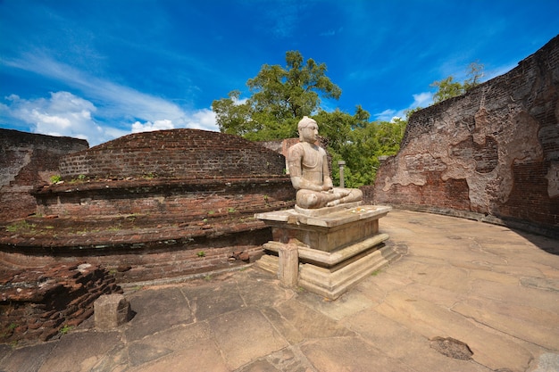 Ancient sacred Watadagaya ruins at Polonnaruwa Sri Lanka