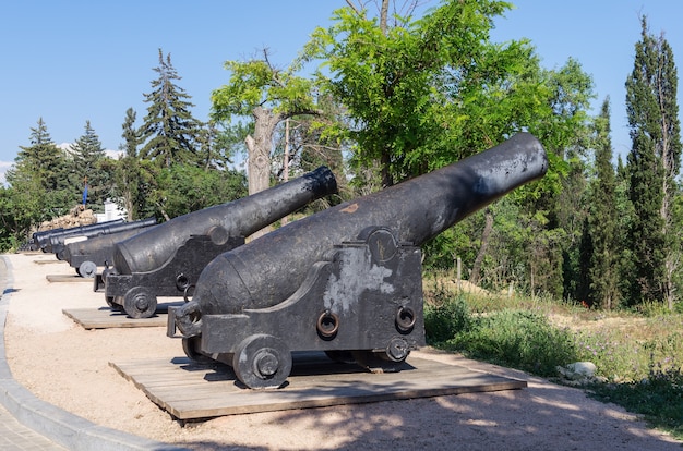 Ancient ship cannons