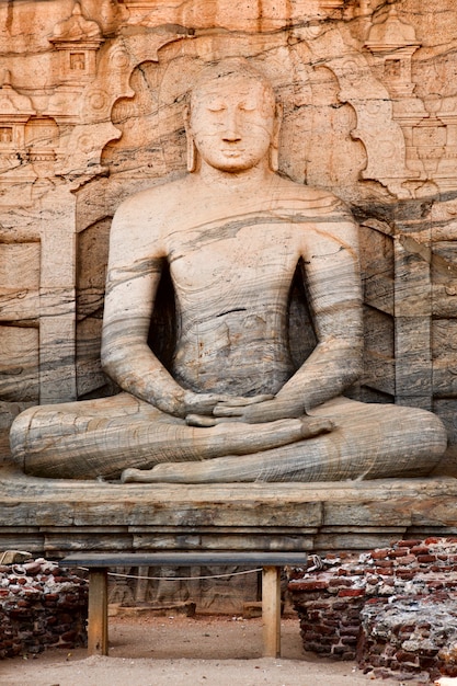 Ancient sitting Buddha image