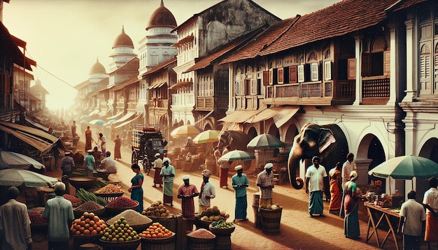 Photo ancient sri lankas market