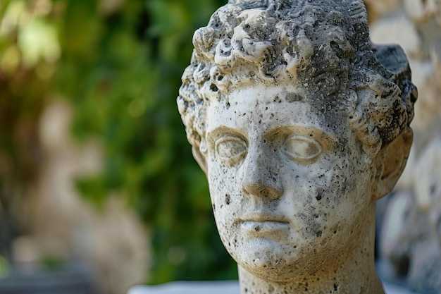 Ancient statue head Generate Ai