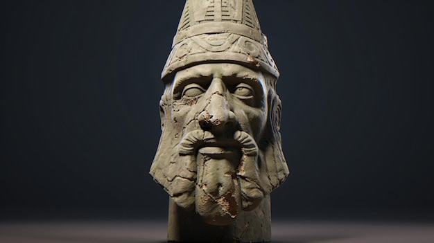 Ancient statue head