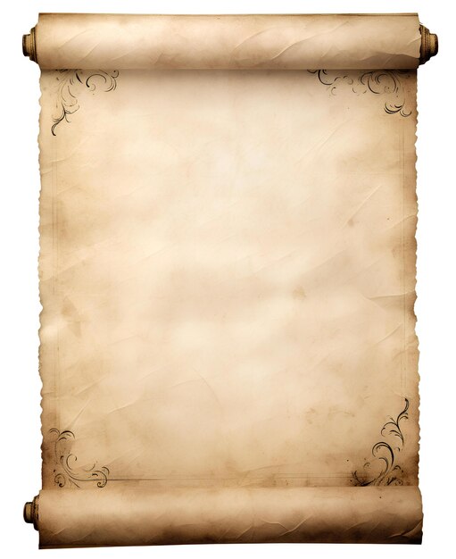 ancient steampunk scroll with empty space