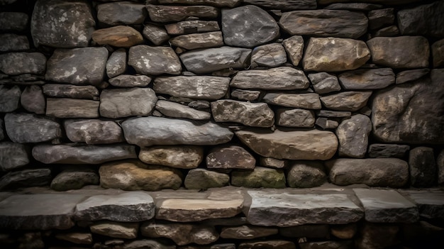 Ancient stone fence texture ancient stone wall texture generative ai