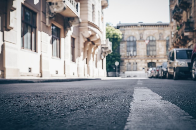 Foto antiche strade della vita cittadina di leopoli