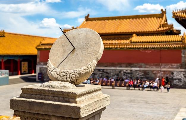 Ancient sundial in the forbidden city - beijing, china