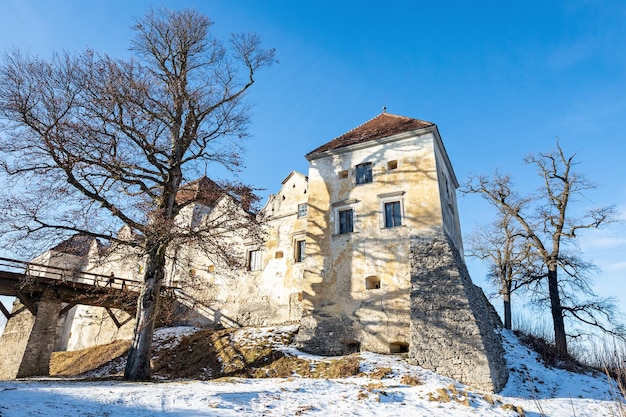 The ancient Svirzh castle in the village of Svirzh in  Ukraine.A trip to  Ukraine