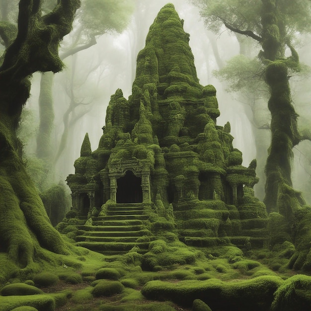 Ancient Temple Hidden in Lush Jungle