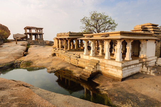 Ancient temple ruins in Hampi