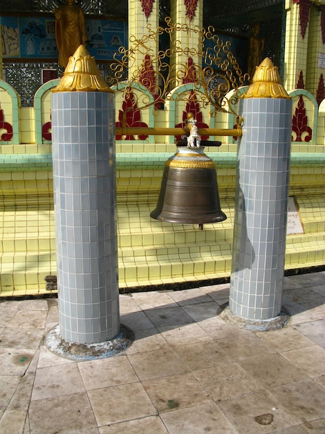 The ancient temple in Yangon Rangoon Myanmar