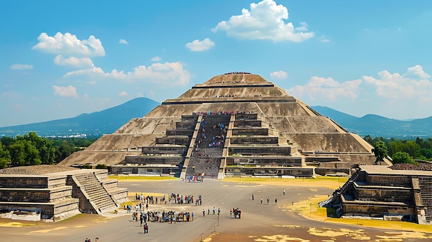 Foto le antiche piramidi di teotihuacan in messico sono patrimonio dell'umanità dell'unesco