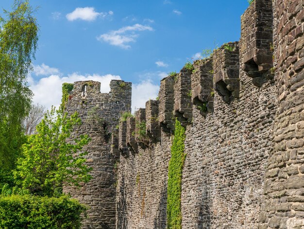 Ancient toilets in the historic Conwy castle in North Wales