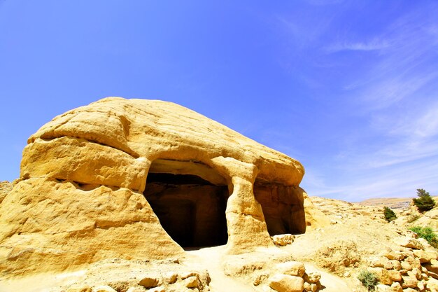 Ancient tomb in Petra Jordan