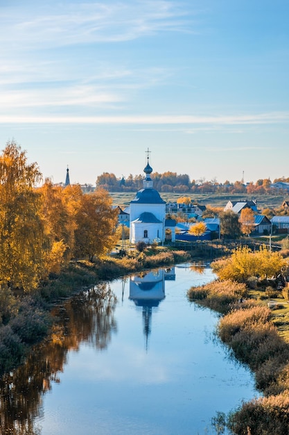 The ancient town of Suzdal in the evening