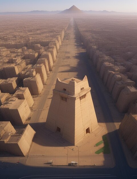 Ancient village set in desert