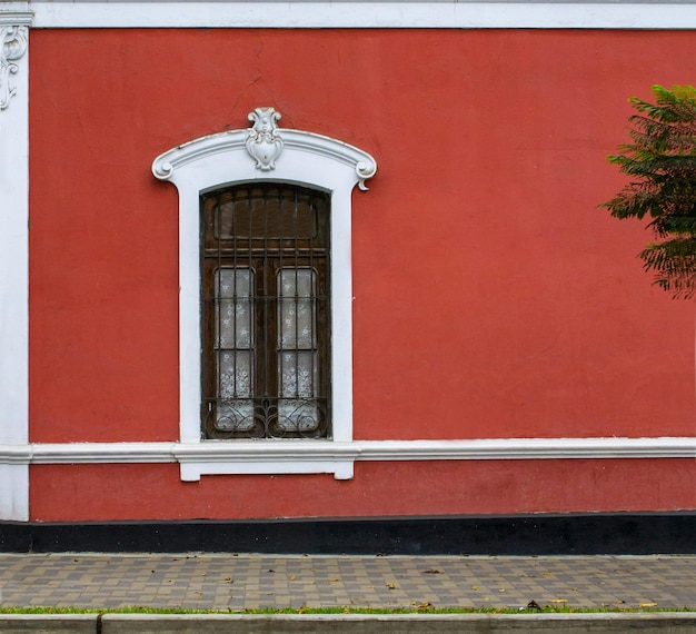 Ancient, vintage, colonial style window .