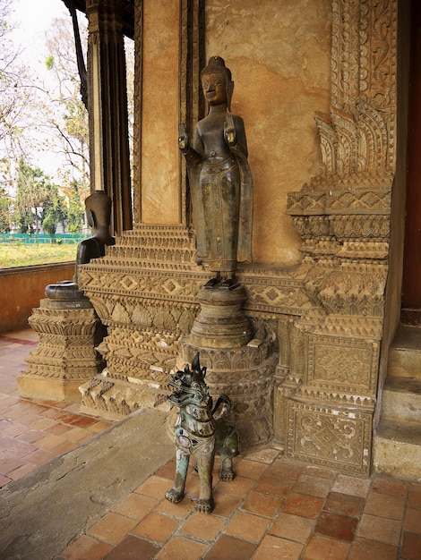 The ancient Wat in Vientiane Laos