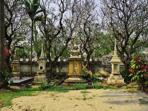 The ancient Wat in Vientiane Laos