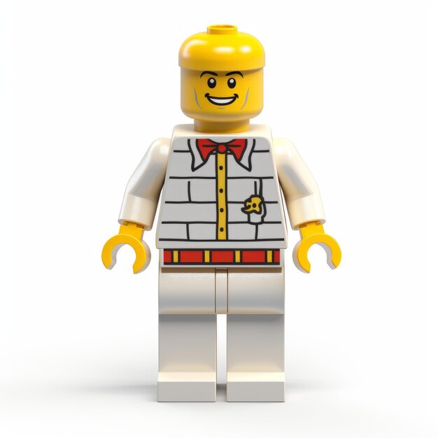 Ancient World Motifs Lego Figure With Yellow Bow Tie And White Coat