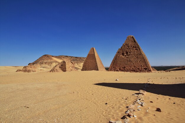 Antiche piramidi a jebel barkal, sudan