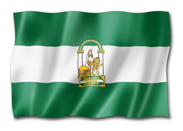 Photo andalucia province flag spain