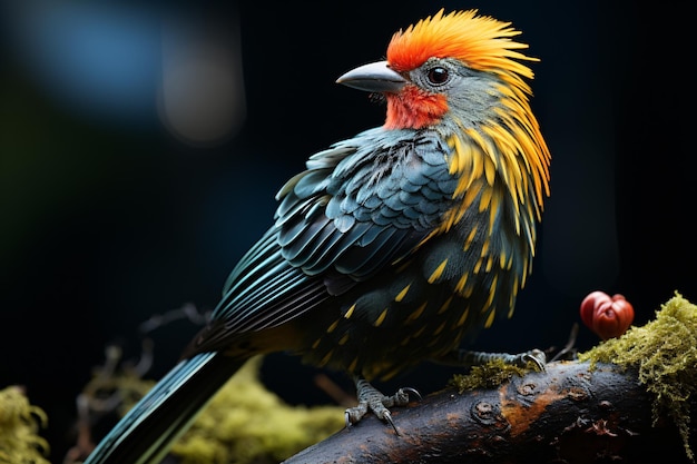 안데스 바위 새의  남미 라틴 아메리카 콜롬비아
