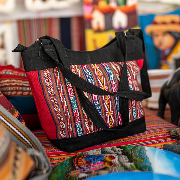 andean loom bag, cusqueño colorful bag