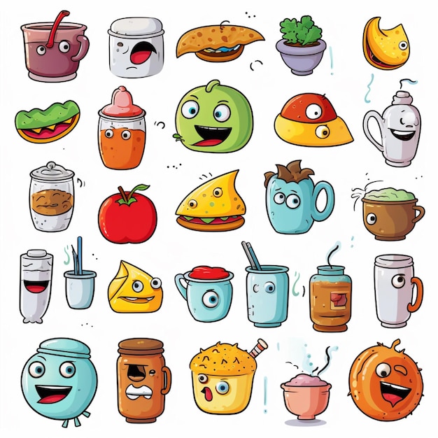 Andere objecten Emojis 2d cartoon vectorillustratie op whi