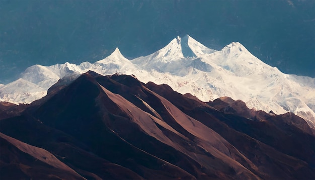 Andes mountains snow peak cloudy sky