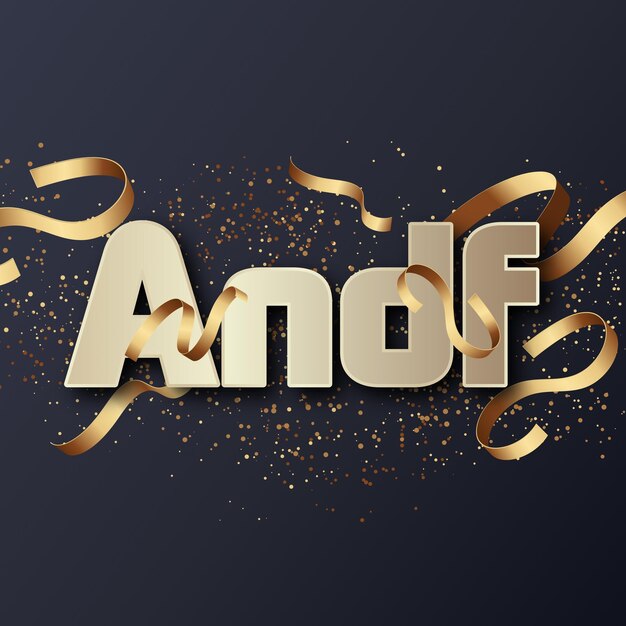 Andf Text effect Gold JPG attractive background card photo confetti