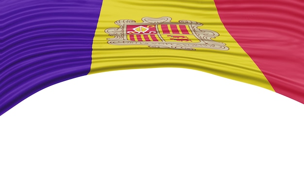 Andorra flag wave national flag clipping path