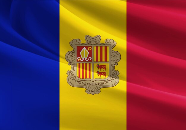 andorra vlag 3D