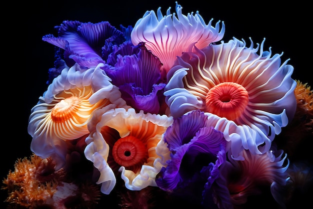 Anemones magical displaysea animal photography