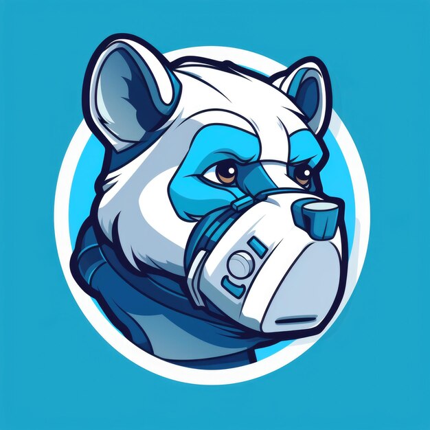 Anesthesia Mask mascot for a company logo Generative AI