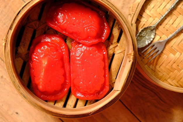 ang ku kueh, as known as Red tortoise cake, is a small round or oval-shaped Chinese pastry. kue ku.