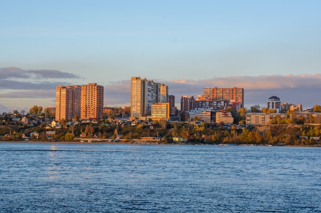 Angara River in Irkutsk. Irkutsk oblast. Russian