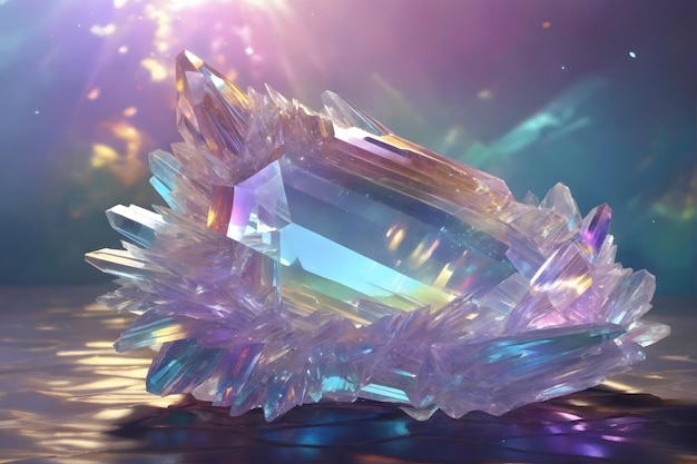 Angel aura Quartz Crystal Gemstone Crystal Diamond Quartz Diamond Angel aura Quartz Stone AI Generative
