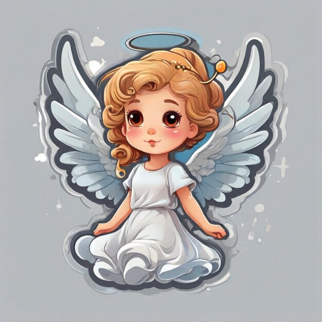 Angel cartoon vector achtergrond