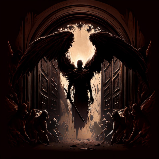 Photo angel of death digital illustration