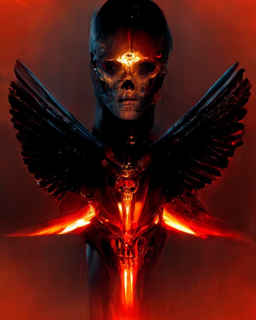 Photo angel of death in hell artificial intelligence